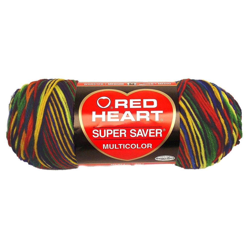 Craft Supplies, Art & School, Coats & Clark, Red Heart, Super Saver, Yarn, 583675, Primary Multicolor